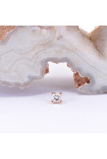 BVLA Princess Cut Prong with Genuine Diamond or CZ in 14k Gold Threadless Ends by BVLA!