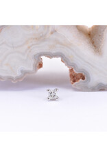BVLA Princess Cut Prong with Genuine Diamond or CZ in 14k Gold Threadless Ends by BVLA!