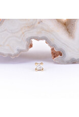 BVLA Princess Cut Prong with Genuine Diamond or CZ in 14k Gold Threadless Ends by BVLA!