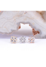 BVLA 4mm Reema with CZ in 14k Gold Threadless Ends by BVLA!