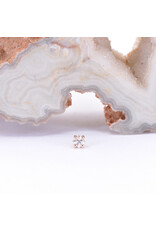 BVLA Princess Cut Prong with Genuine Diamond or CZ in 14k Gold Threadless Ends by BVLA!