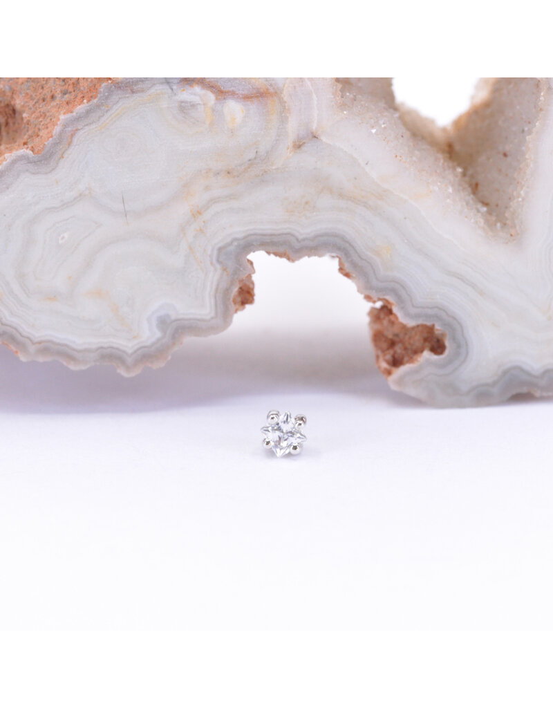 BVLA Princess Cut Prong with Genuine Diamond or CZ in 14k Gold Threadless Ends by BVLA!
