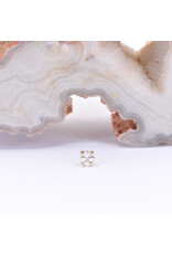 BVLA Princess Cut Prong with Genuine Diamond or CZ in 14k Gold Threadless Ends by BVLA!