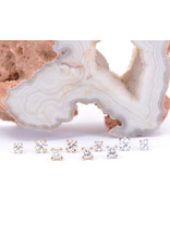 BVLA Princess Cut Prong with Genuine Diamond or CZ in 14k Gold Threadless Ends by BVLA!