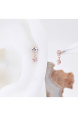BVLA Duet with 2.5mm & 2mm Genuine VS Diamonds in 14k Gold Threadless Ends by BVLA!