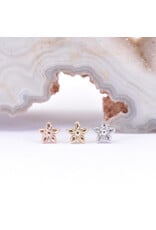 BVLA Tiny Hibiscus Flower in 14k Gold Threadless Ends by BVLA!