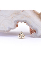 BVLA 2.5mm Tri Bead Cluster in 14k Gold 14g Threaded Ends by BVLA!