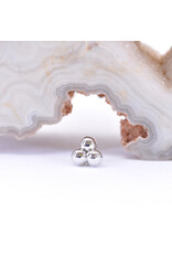 BVLA 2.5mm Tri Bead Cluster in 14k Gold 14g Threaded Ends by BVLA!