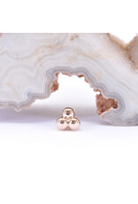 BVLA 2.5mm Tri Bead Cluster in 14k Gold 14g Threaded Ends by BVLA!