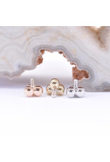 BVLA 2.5mm Tri Bead Cluster in 14k Gold 14g Threaded Ends by BVLA!