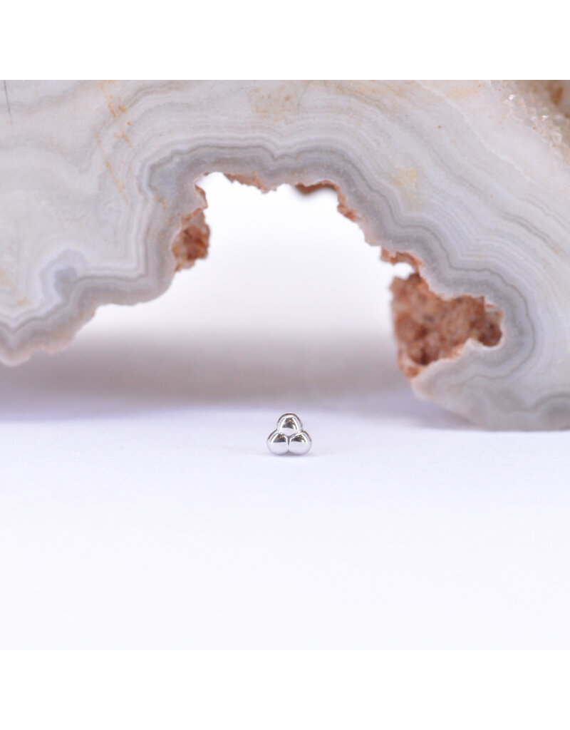 BVLA Tri Bead Cluster Threadless End in 14k Gold by BVLA!