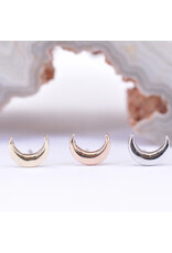 BVLA 4mm Flat Crescent Moon in 14k Gold Threadless Ends by BVLA!