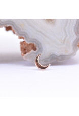 BVLA 4mm Flat Crescent Moon in 14k Gold Threadless Ends by BVLA!