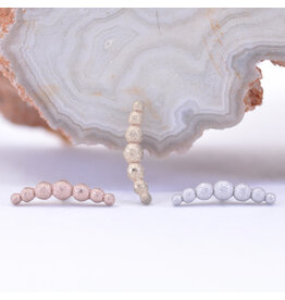 BVLA Sandblasted 7 Bead Arc 14k Gold 16g Threaded Ends