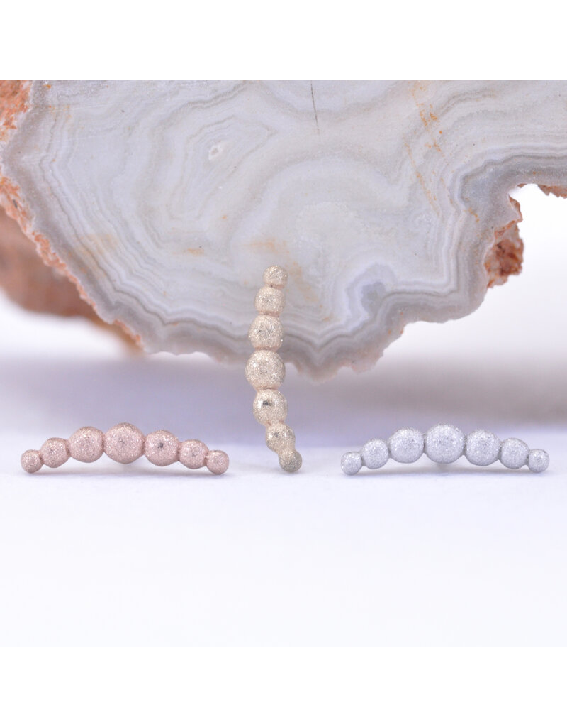 BVLA Sandblasted 7 Bead Arc in 14k Gold 16g Threaded Ends by BVLA!