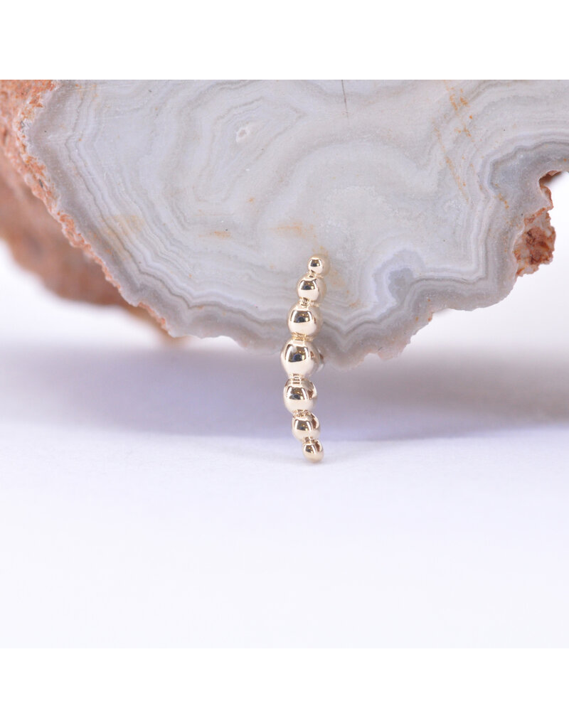 BVLA 7 Bead Arc in 14k Gold 16g Threaded Ends by BVLA!
