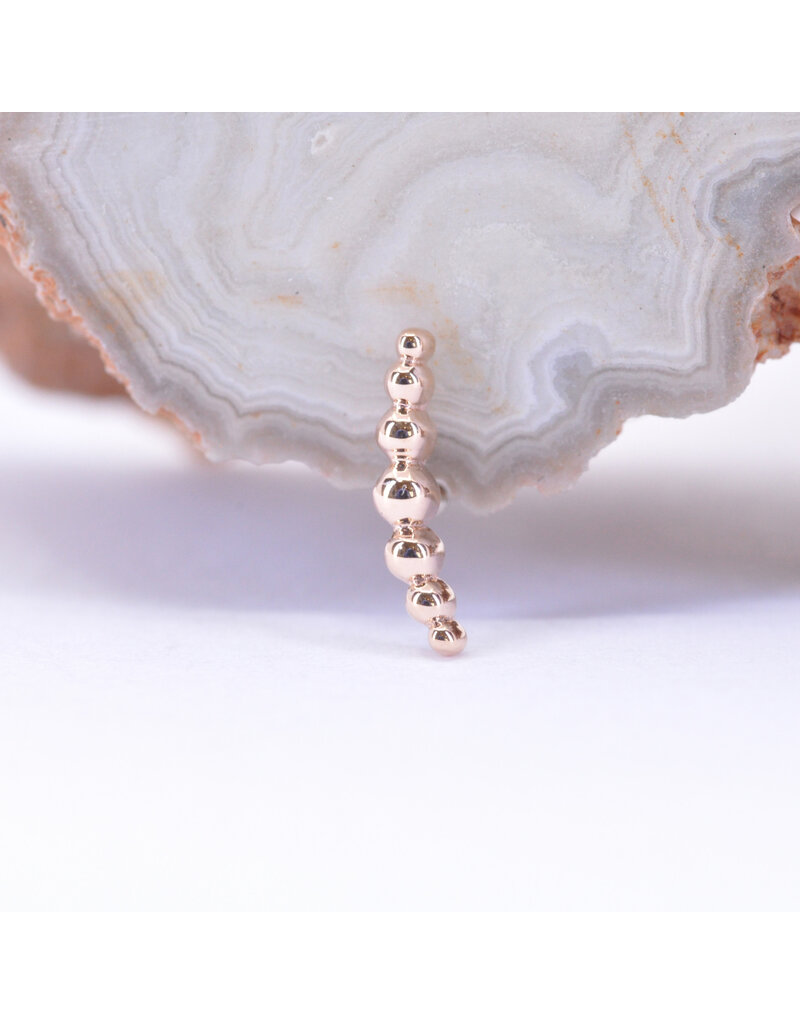 BVLA 7 Bead Arc in 14k Gold 16g Threaded Ends by BVLA!