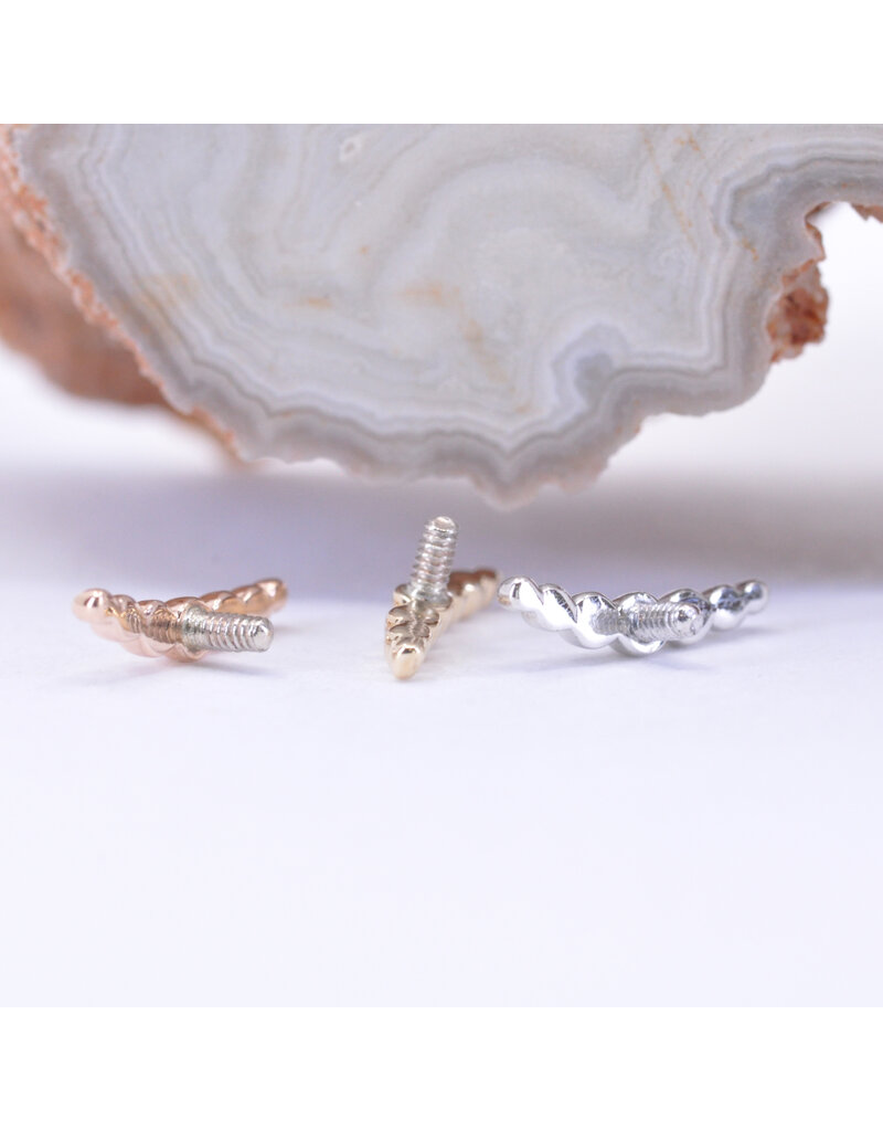 BVLA 7 Bead Arc in 14k Gold 16g Threaded Ends by BVLA!
