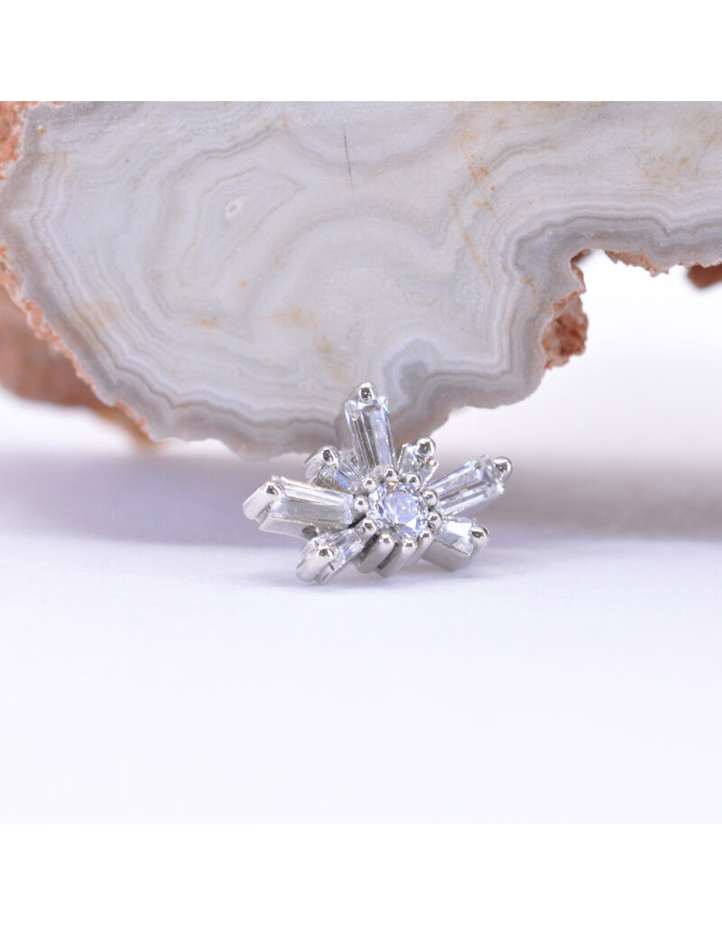 BVLA Half Mini Nova with CZ in 14k Gold 16g Threaded Ends by BVLA!