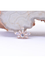 BVLA Half Mini Nova with CZ in 14k Gold 16g Threaded Ends by BVLA!