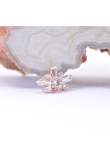 BVLA Half Mini Nova with CZ in 14k Gold 16g Threaded Ends by BVLA!