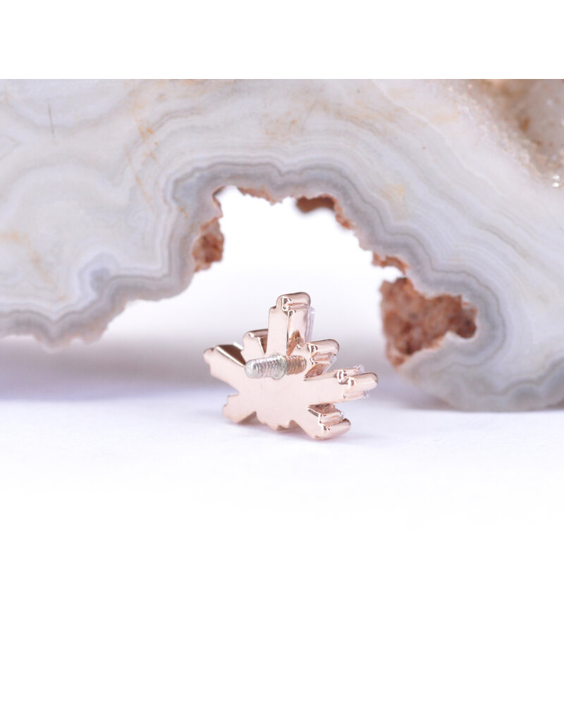 BVLA Half Mini Nova with CZ in 14k Gold 16g Threaded Ends by BVLA!