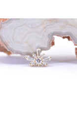 BVLA Half Mini Nova with CZ in 14k Gold 16g Threaded Ends by BVLA!