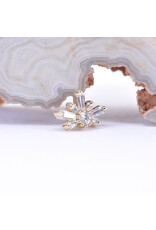 BVLA Half Mini Nova with CZ in 14k Gold 16g Threaded Ends by BVLA!