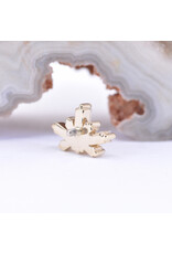 BVLA Half Mini Nova with CZ in 14k Gold 16g Threaded Ends by BVLA!