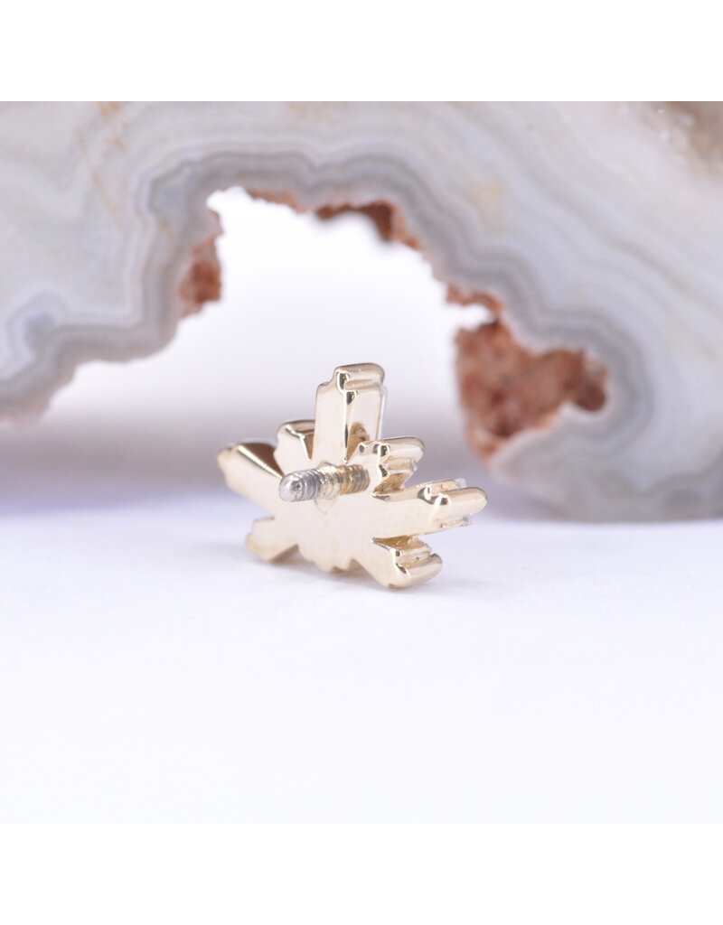 BVLA Half Mini Nova with CZ in 14k Gold 16g Threaded Ends by BVLA!