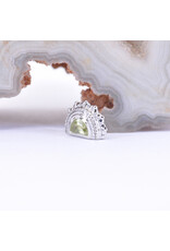 BVLA Afghan Moon with Genuine Grade AA Peridot in 14k White Gold 16g Threaded End by BVLA!