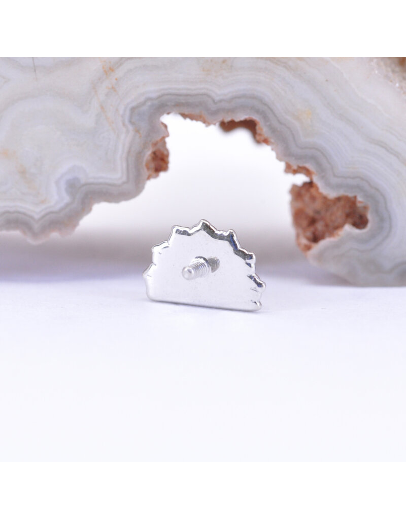 BVLA Afghan Moon with Genuine Grade AA Peridot in 14k White Gold 16g Threaded End by BVLA!