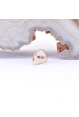 BVLA Afghan Moon with Sandblasted Swiss Blue Topaz in 14k Rose Gold 16g Threaded End by BVLA!