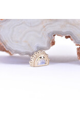 BVLA Afghan Moon with Faceted Rainbow Moonstone in 14k Yellow Gold 16g Threaded End by BVLA!
