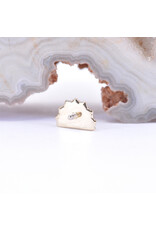BVLA Afghan Moon with Faceted Rainbow Moonstone in 14k Yellow Gold 16g Threaded End by BVLA!