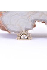 BVLA Himalia with Faceted Rainbow Moonstone in 14k Yellow Gold 16g Threaded End by BVLA!
