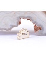 BVLA Himalia with Faceted Rainbow Moonstone in 14k Yellow Gold 16g Threaded End by BVLA!