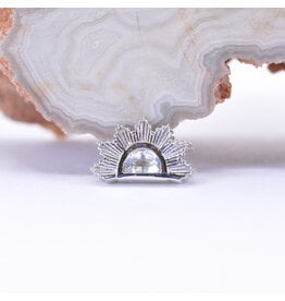 BVLA Himalia Moonstone White Gold 16g Threaded End
