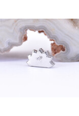 BVLA Himalia with Faceted Rainbow Moonstone in 14k White Gold 16g Threaded End by BVLA!
