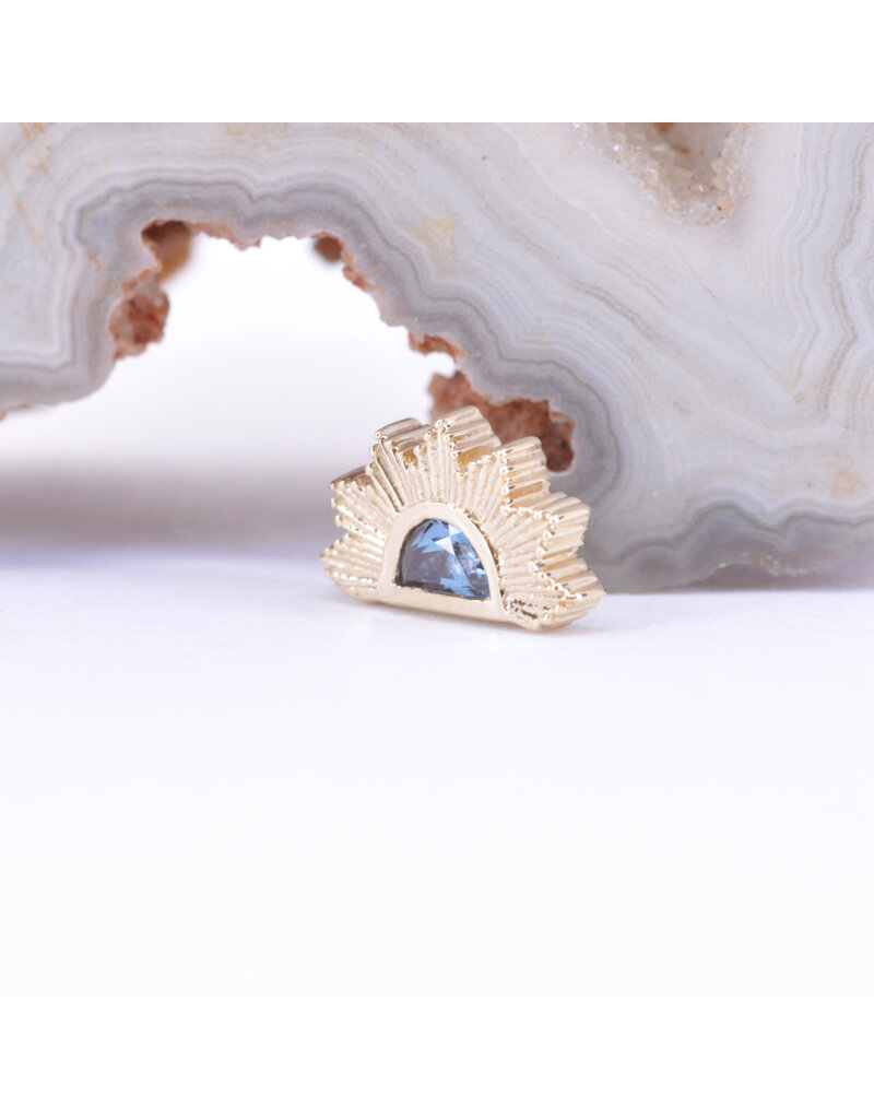 BVLA Himalia with Alexandrite in 14k Yellow Gold 16g Threaded End by BVLA!