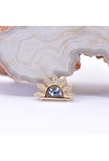 BVLA Himalia with Alexandrite in 14k Yellow Gold 16g Threaded End by BVLA!