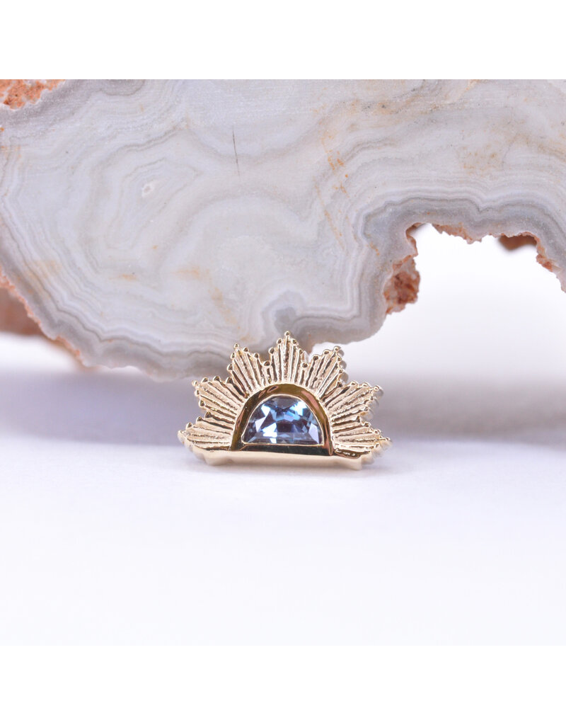 BVLA Himalia with Alexandrite in 14k Yellow Gold 16g Threaded End by BVLA!