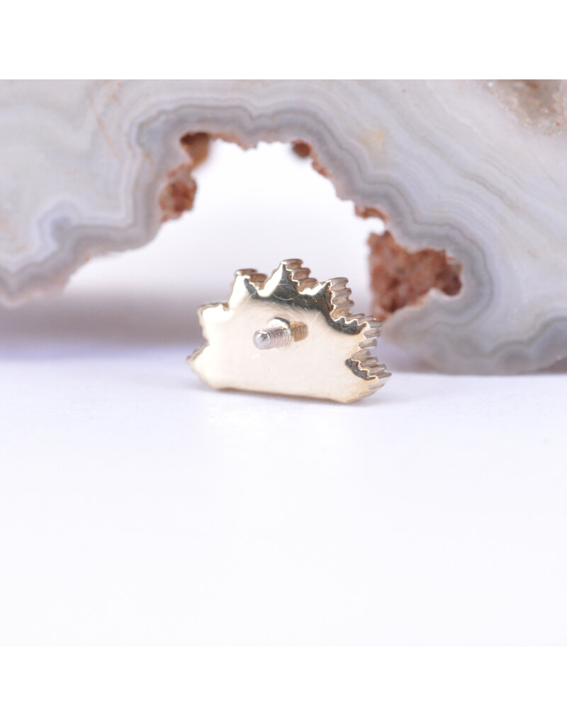 BVLA Himalia with Alexandrite in 14k Yellow Gold 16g Threaded End by BVLA!