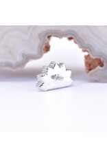 BVLA Himalia with Sandblasted Grade AA Swiss Blue Topaz in 14k White Gold 16g Threaded End by BVLA!