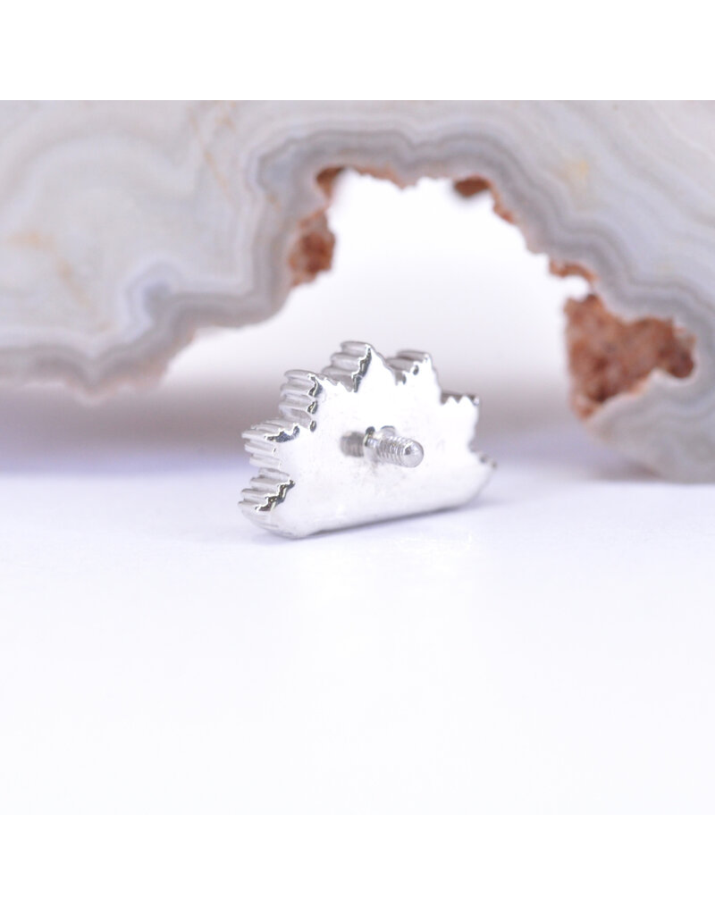 BVLA Himalia with Sandblasted Grade AA Swiss Blue Topaz in 14k White Gold 16g Threaded End by BVLA!