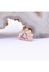 BVLA Himalia with Faceted Oregon Sunstone in 14k Rose Gold 16g Threaded End by BVLA!
