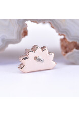 BVLA Himalia with Faceted Oregon Sunstone in 14k Rose Gold 16g Threaded End by BVLA!