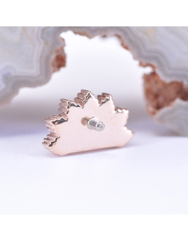 BVLA Himalia with Faceted Oregon Sunstone in 14k Rose Gold 16g Threaded End by BVLA!