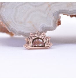 BVLA Himalia Sunstone Rose Gold 16g Threaded End