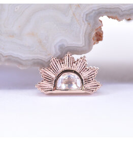 BVLA Himalia Moonstone Rose Gold 16g Threaded End